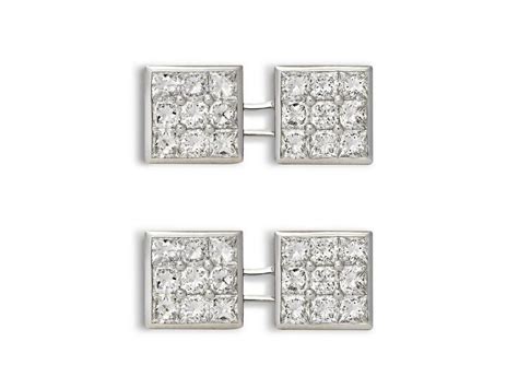 square diamond cufflinks.